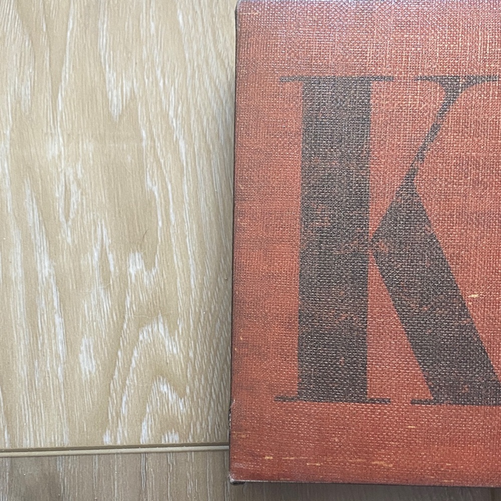 KITCHEN Sign Wall Decor Canvas on Wood Frame Rustic Farmhouse Rust/Brown & Black - Picture 7 of 9